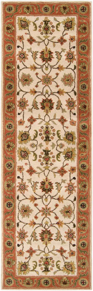 Crowne CRN-6004 Traditional Wool Rug CRN6004-268 Beige, Camel, Dark Brown, Black, Khaki, Dark Red, Medium Gray, Wheat, Taupe 100% Wool 2'6" x 8'