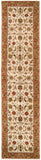 Crowne CRN-6004 Traditional Wool Rug CRN6004-312 Beige, Camel, Dark Brown, Black, Khaki, Dark Red, Medium Gray, Wheat, Taupe 100% Wool 3' x 12'