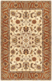 Crowne CRN-6004 Traditional Wool Rug CRN6004-913 Beige, Camel, Dark Brown, Black, Khaki, Dark Red, Medium Gray, Wheat, Taupe 100% Wool 9' x 13'