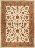 Crowne CRN-6004 Traditional Wool Rug CRN6004-811 Beige, Camel, Dark Brown, Black, Khaki, Dark Red, Medium Gray, Wheat, Taupe 100% Wool 8' x 11'