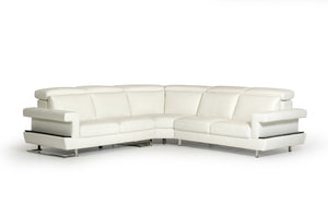 VIG Furniture Estro Salotti Crosby - Italian Modern White Leather Sectional Sofa VGNTCROSBY-WHT