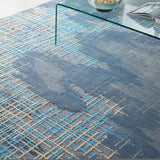 Nourison Symmetry SMM08 Artistic Handmade Tufted Indoor Area Rug Blue/Beige 7'9" x 9'9" 99446496027