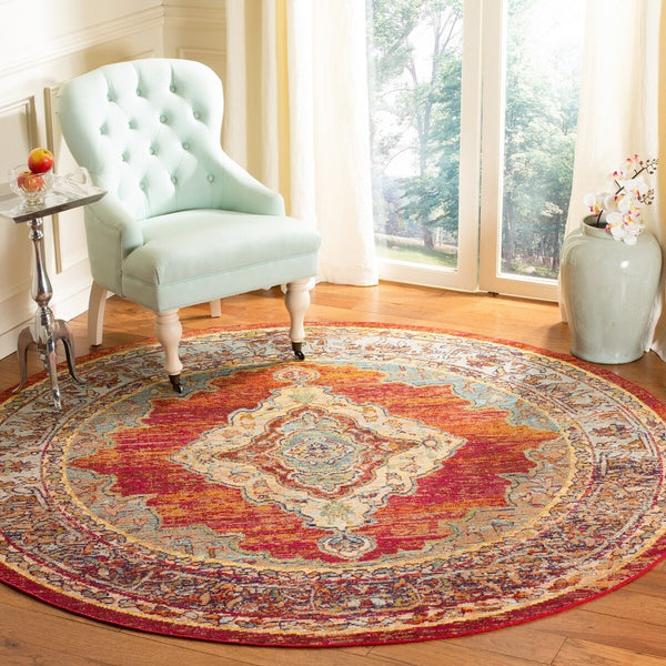 Safavieh Crystal 500 Power Loomed Polypropylene Transitional Rug CRS500A-5SQ