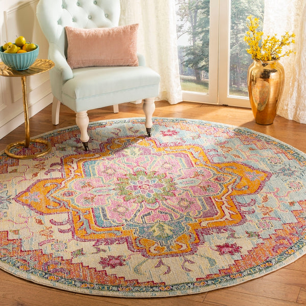 Safavieh Crystal 501 Power Loomed Polypropylene Transitional Rug CRS501B-9SQ