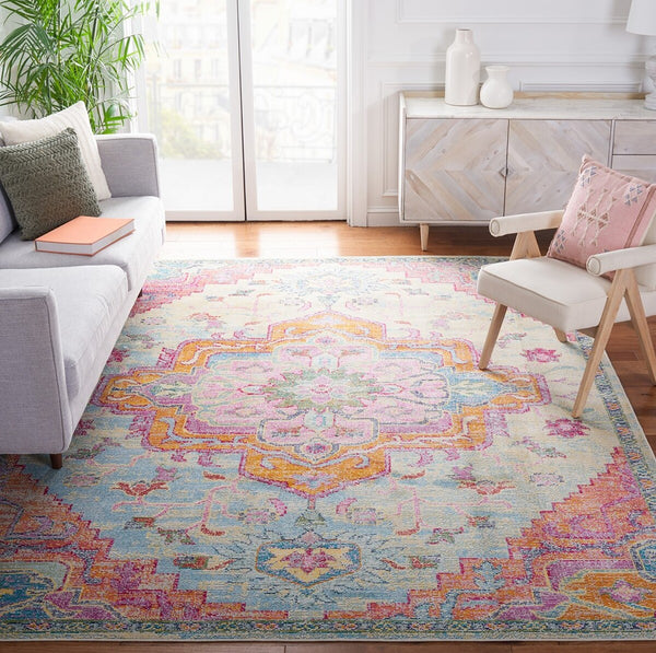 Safavieh Crystal 501 Power Loomed Polypropylene Transitional Rug CRS501B-9SQ