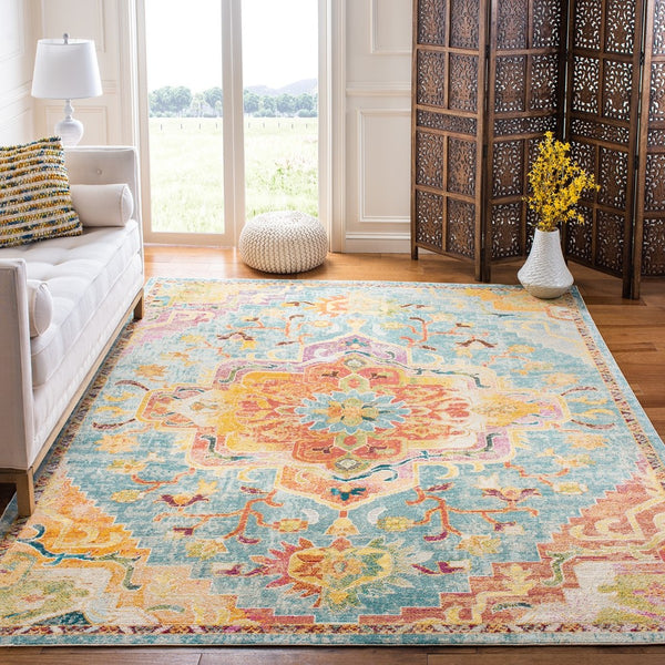 Safavieh Crystal 501 Power Loomed Polypropylene Transitional Rug CRS501K-9SQ