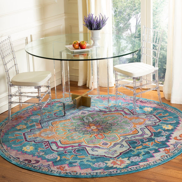 Safavieh Crystal 501 Polypropylene Freise Power Loomed Transitional Rug CRS501T-8SQ