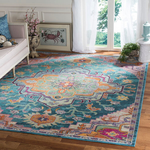 Safavieh Crystal 501 Power Loomed Polypropylene Transitional Rug CRS501T-9SQ