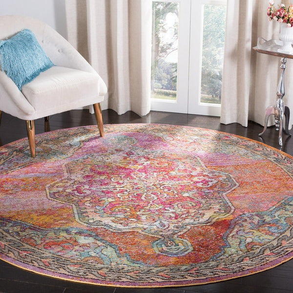 Safavieh Crystal 502 Power Loomed Polypropylene Transitional Rug CRS502A-5SQ