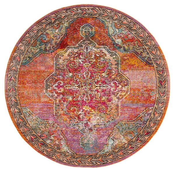 Safavieh Crystal 502 Power Loomed Polypropylene Transitional Rug CRS502A-5SQ