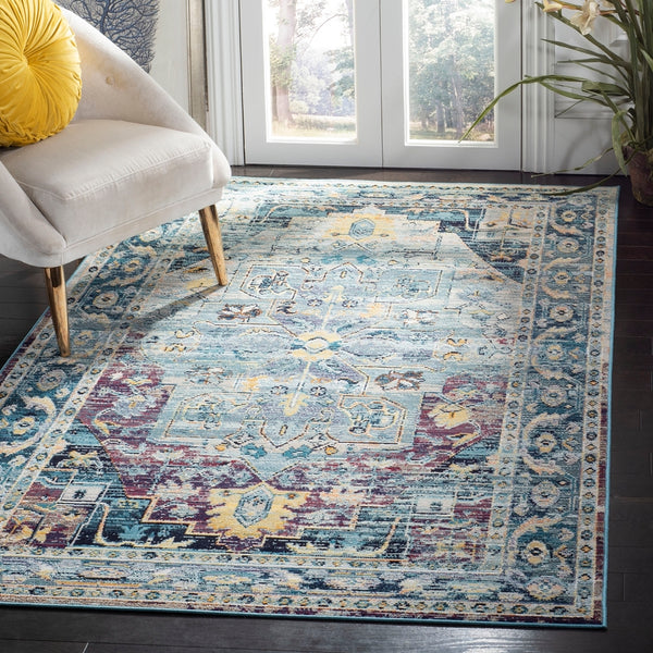 Safavieh Crystal 503 Power Loomed Polypropylene Transitional Rug CRS503D-5SQ