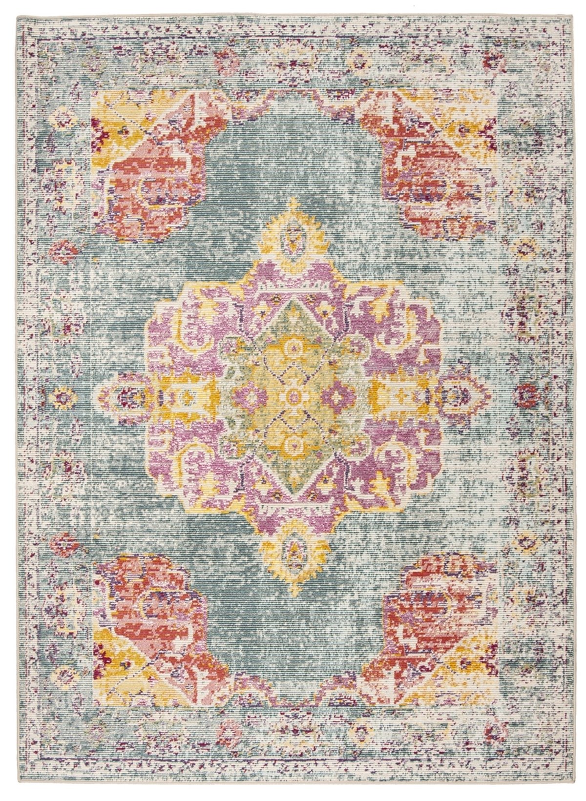 Crystal Power Loomed Rectangular Rug - Durable Polypropylene Design fo