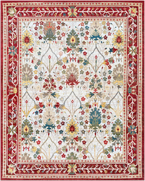 Crafty CRT-2309 Traditional Polypropylene Rug CRT2309-710910 Dark Red, Burnt Orange, White, Khaki, Navy, Olive, Bright Yellow, Saffron, Dark Brown 100% Polypropylene 7'10" x 9'10"