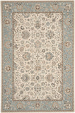 Nourison Living Treasures LI16 Persian Machine Made Loom-woven Indoor only Area Rug Ivory/Aqua 5'6" x 8'3" 99446738486