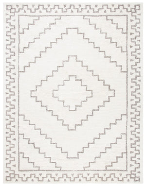 Casablanca 205 Bohemian Hand Tufted 80% Wool, 10% Polyester, 10% Cotton Rug Taupe / Ivory