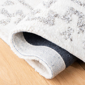 Casablanca 205 Bohemian Hand Tufted 80% Wool, 10% Polyester, 10% Cotton Rug Grey / Ivory