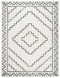 Casablanca 205 Bohemian Hand Tufted 80% Wool, 10% Polyester, 10% Cotton Rug Black / Ivory