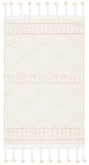 Casablanca 575 With Tassel Handloomed 80% Wool, 20% Cotton Bohemian Rug Beige / Ivory 80% WOOL, 20% COTTON CSB575B-8