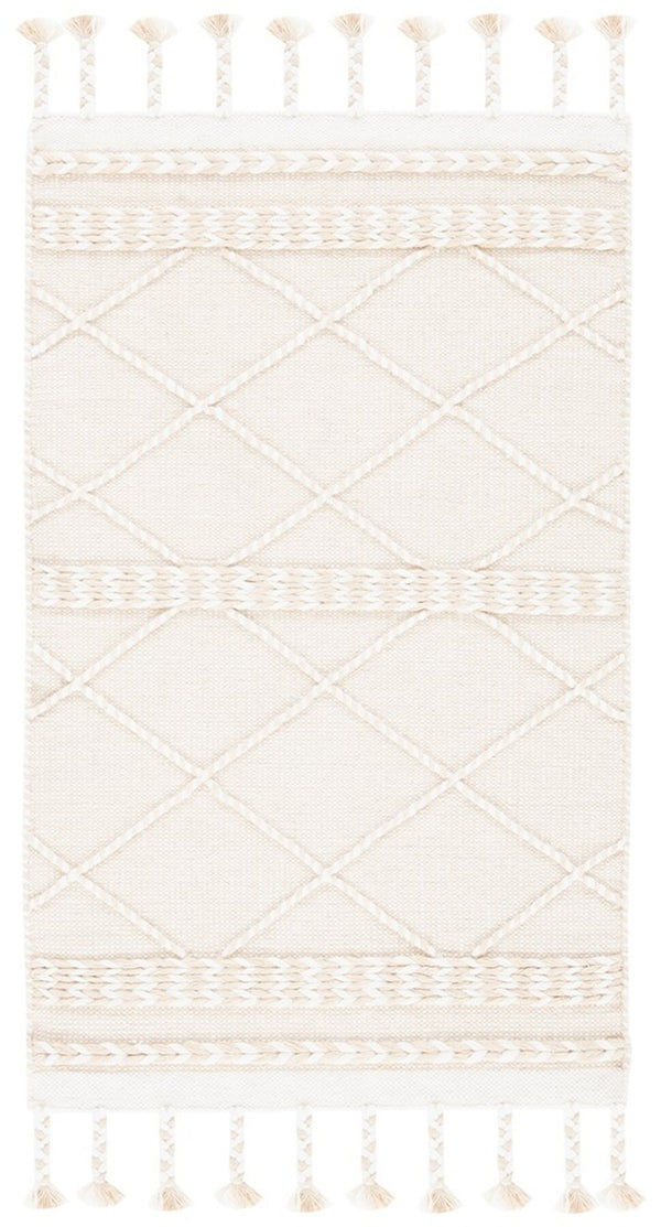 Casablanca 575 With Tassel Handloomed 80% Wool, 20% Cotton Bohemian Rug Beige / Ivory 80% WOOL, 20% COTTON CSB575B-8