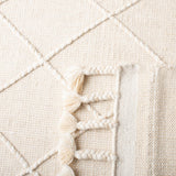Casablanca 575 With Tassel Handloomed 80% Wool, 20% Cotton Bohemian Rug Beige / Ivory 80% WOOL, 20% COTTON CSB575B-8