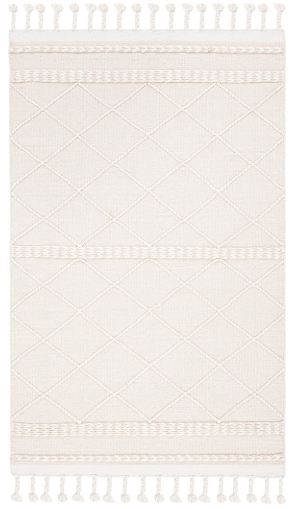 Casablanca 575 With Tassel Handloomed 80% Wool, 20% Cotton Bohemian Rug Beige / Ivory 80% WOOL, 20% COTTON CSB575B-8