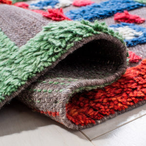 Casablanca 576 With Tassel Handloomed 80% Wool, 20% Cotton Bohemian Rug Blue / Green 80% WOOL, 20% COTTON CSB576N-8