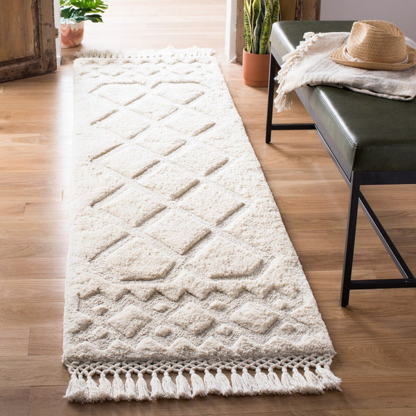 Safavieh Casablanca Shag 651 W/ Tassel Hand Tufted 80 % Polyester 20 % Cotton Shag & Flokati Rug CSB651A-9