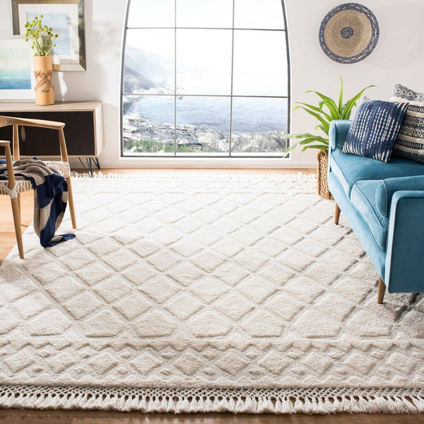 Safavieh Casablanca Shag 651 W/ Tassel Hand Tufted 80 % Polyester 20 % Cotton Shag & Flokati Rug CSB651A-9