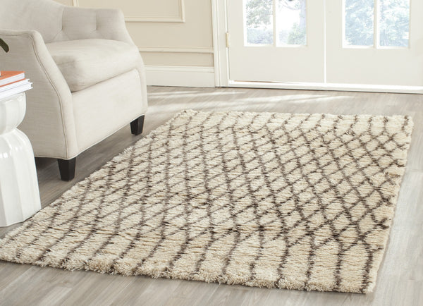 Casablanca Shag Hand-Tufted Rug in Luxurious New Zealand Wool & Cotton for Elegant Home Décor