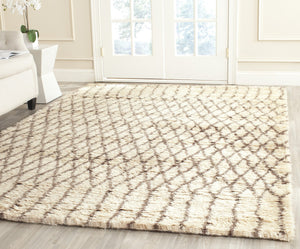 Casablanca Shag Hand-Tufted Rug in Luxurious New Zealand Wool & Cotton for Elegant Home Décor