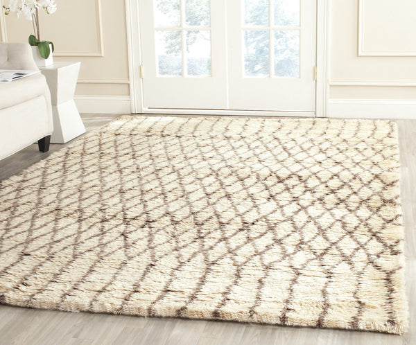 Casablanca Shag Hand-Tufted Rug in Luxurious New Zealand Wool & Cotton for Elegant Home Décor