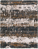 Celestial Shag CSG-2302 Modern Polyester Rug CSG2302-71010 Denim, Navy, Cream, Medium Gray, Mustard, Dark Brown, Taupe, Camel 100% Polyester 7'10" x 10'