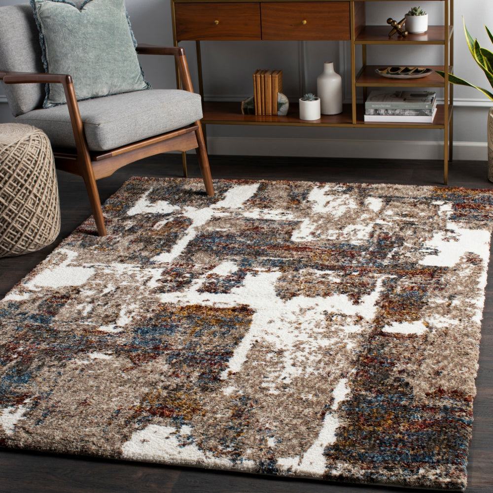 Celestial Shag CSG-2305 Modern Polyester Rug CSG2305-679 Taupe, Medium Gray, Navy, Denim, Cream, Burgundy, Rose, Mustard, Sage 100% Polyester 6'7" x 9'
