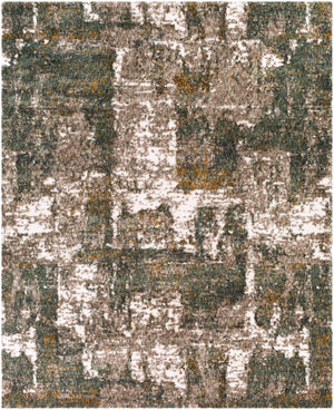 Celestial Shag CSG-2306 Modern Polyester Rug CSG2306-71010 Taupe, Medium Gray, Dark Green, Sage, Cream, Mustard, Dark Brown 100% Polyester 7'10" x 10'