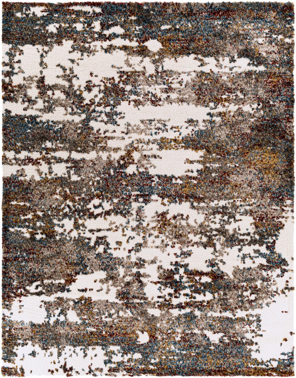 Celestial Shag CSG-2307 Modern Polyester Rug CSG2307-71010 Teal, Dark Blue, Denim, Burgundy, Rose, Sage, Dark Green, Mustard, Cream 100% Polyester 7'10" x 10'