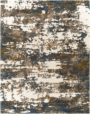 Celestial Shag CSG-2308 Modern Polyester Rug CSG2308-71010 Denim, Navy, Cream, Medium Gray, Mustard, Dark Brown, Taupe, Camel 100% Polyester 7'10" x 10'