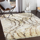 Corsair CSR-1004 Modern Polyester Rug CSR1004-810 Cream, Charcoal, Tan 100% Polyester 8' x 10'