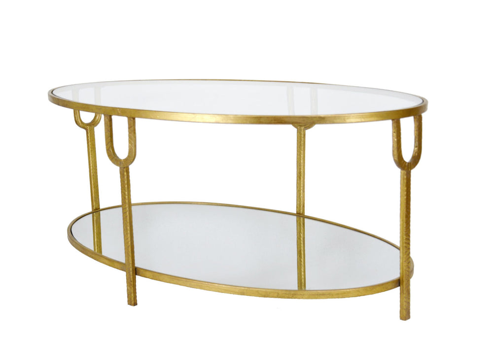 Zeugma CT301 Gold Oval Coffee Table