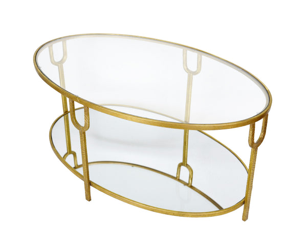 Zeugma CT301 Gold Oval Coffee Table