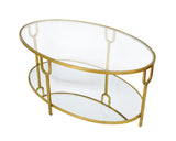 Zeugma CT301 Gold Oval Coffee Table