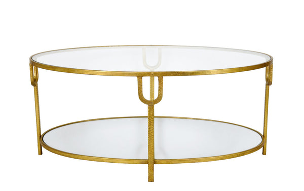 Zeugma CT301 Gold Oval Coffee Table