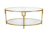 Zeugma CT301 Gold Oval Coffee Table