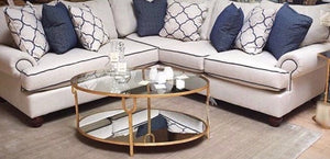 Zeugma CT301 Gold Oval Coffee Table
