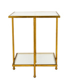 CT363 Gold Square Side Table