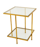 Zeugma CT363 Gold Square Side Table