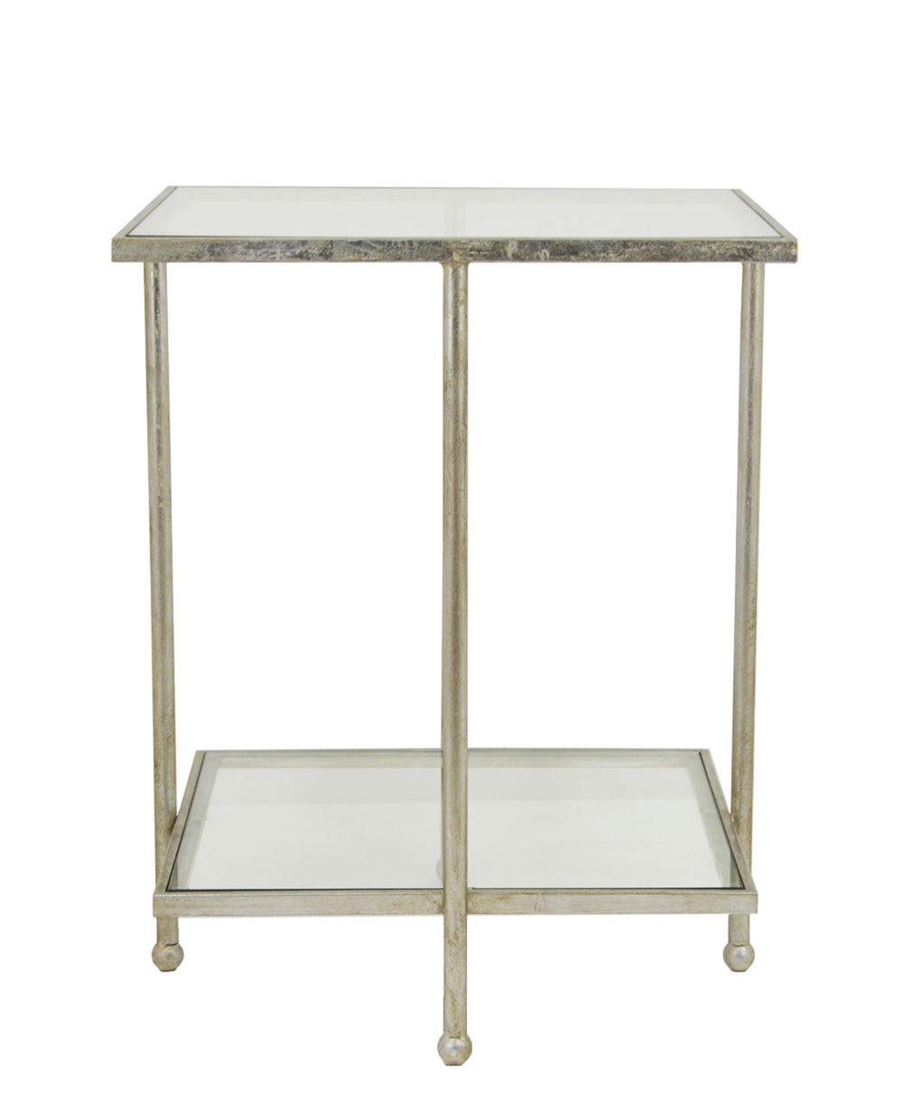 Zeugma CT363 Silver Square Side Table