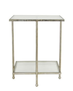 Zeugma CT363 Silver Square Side Table