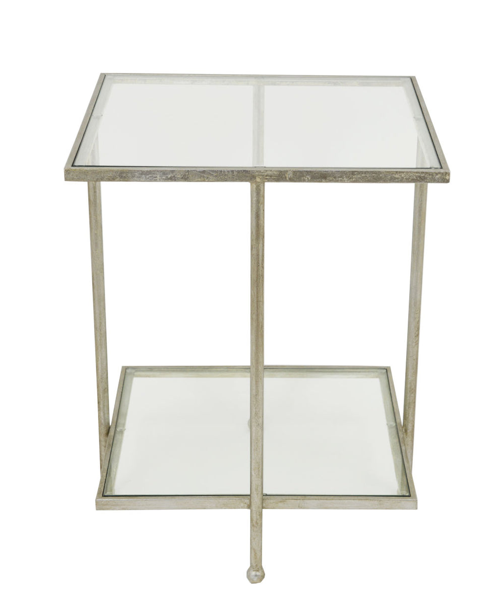 Zeugma CT363 Silver Square Side Table