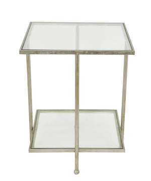 Zeugma CT363 Silver Square Side Table