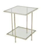 Zeugma CT363 Silver Square Side Table